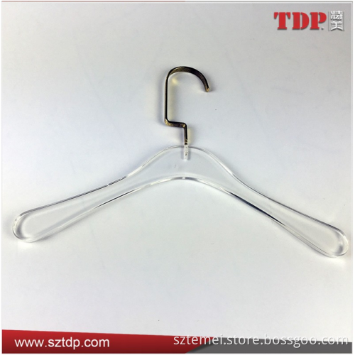 2016 custom new design clear transparent 16" Frost Acrylic Lucite Ladies Hanger Acrylic Hangers acrylic clothes hanger for cloth